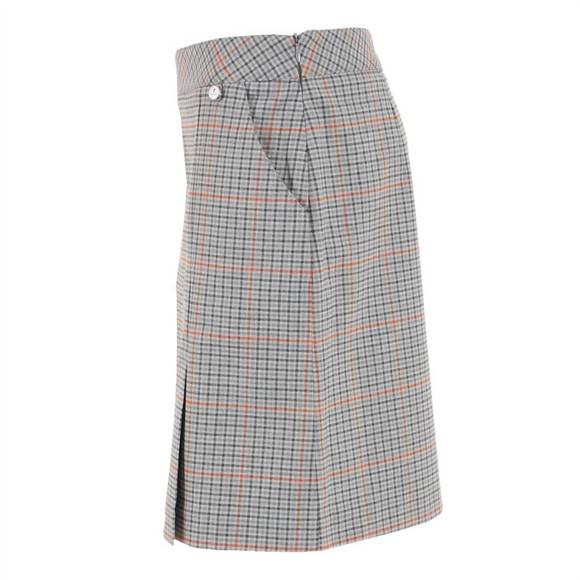NEW GOLFINO the scarlata skort in mini plaid, tones of grayish brown - Picture 2 of 4